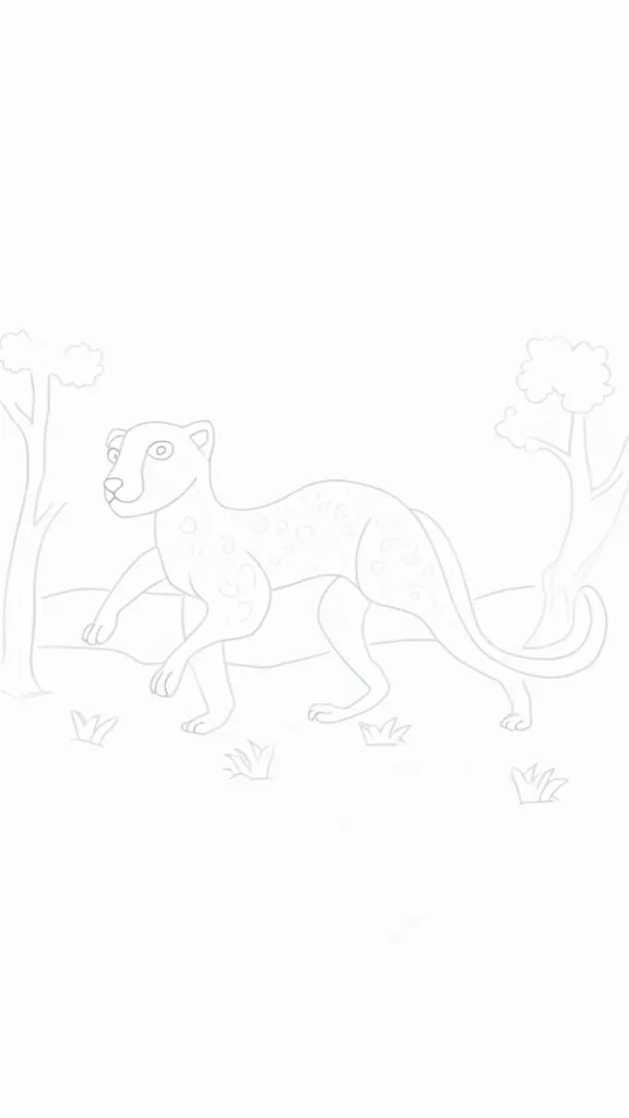 cheetah coloring page free printable